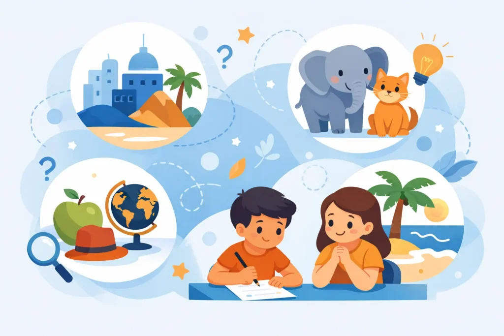 Name Place Things Animal Game for Kids